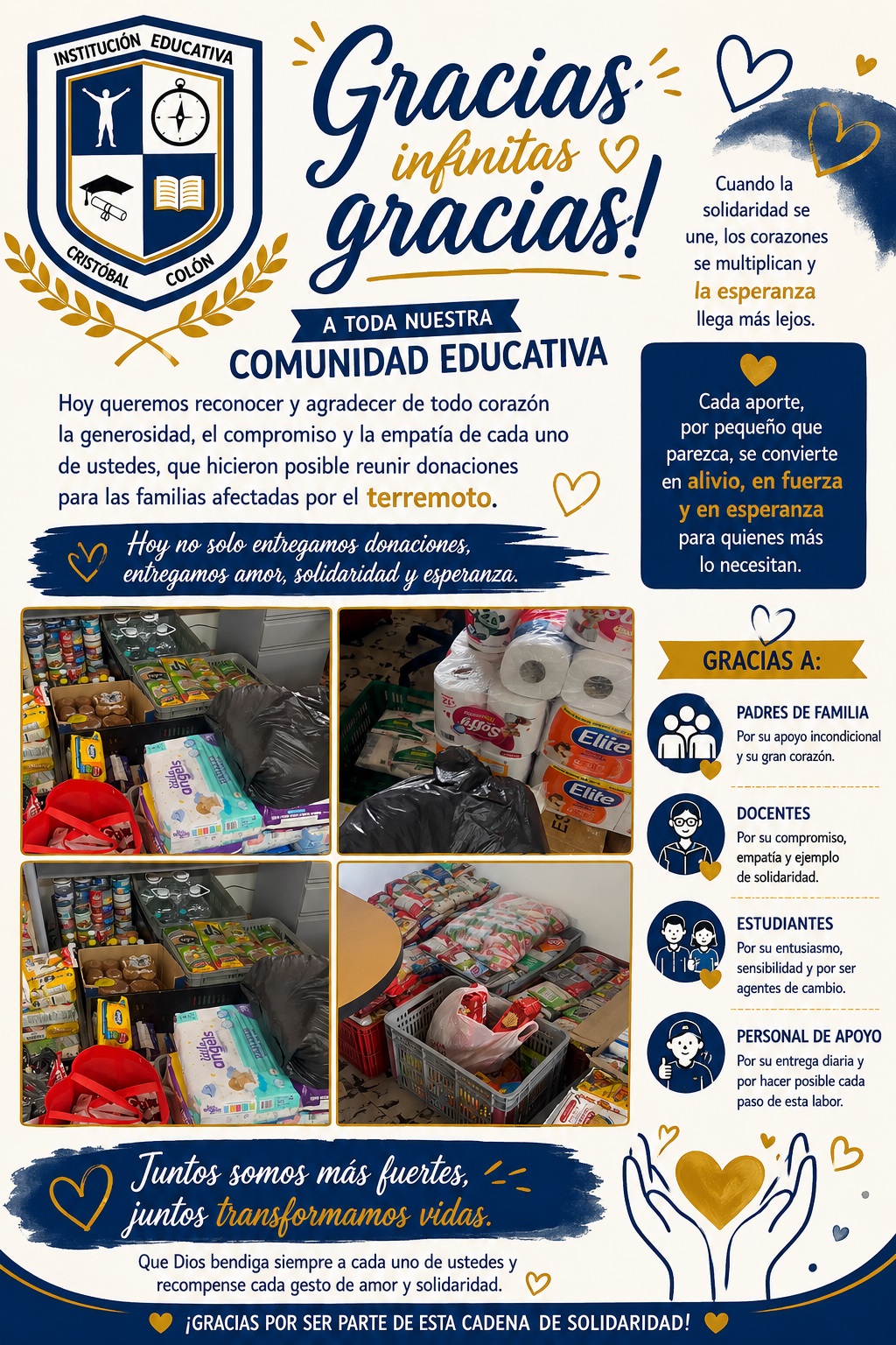 Agradecimiento Donaciones